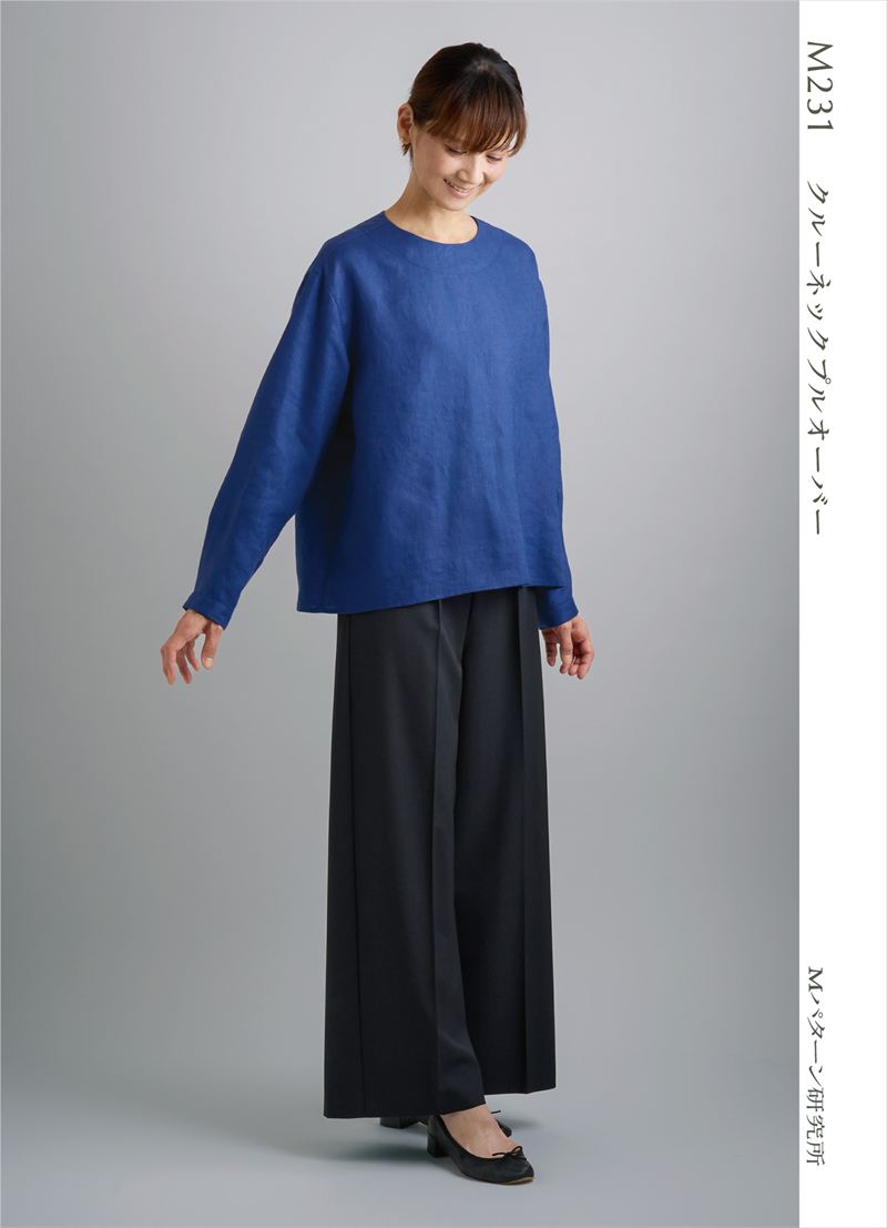 型紙 パターン クルーネックプルオーバー M231 Mパターン研究所 サンプランニング 大人 子供 ベビー 赤ちゃん 作り方 洋裁